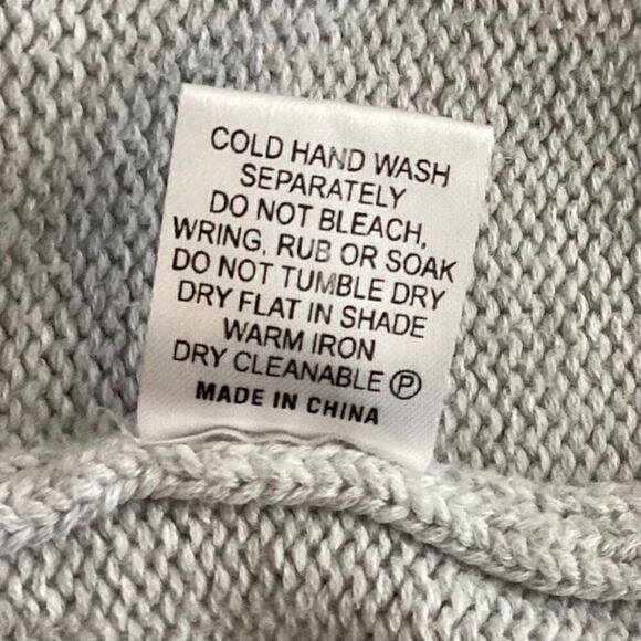 Asilio Fierce Warrior 100% Cotton Knit Zipp Detail Sleeves Sweater in Gray Large - Picture 7 of 10